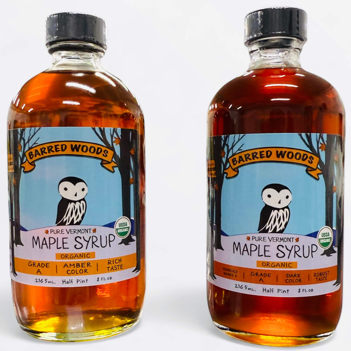 Two Bottles of the Best Tasting Maple Syrup available for sale.