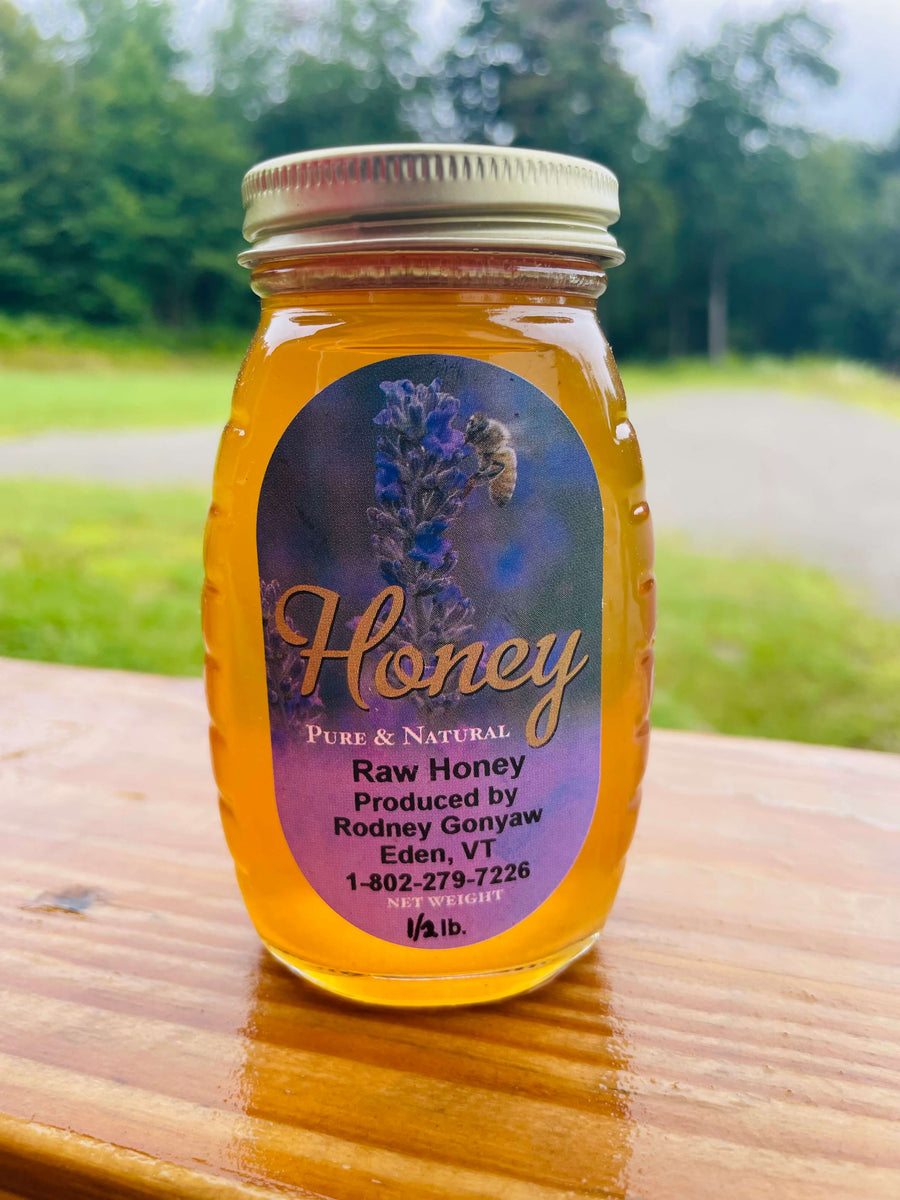 Honey and Maple Syrup 1/2 Pound Jar of local Vermont Honey and a Qua