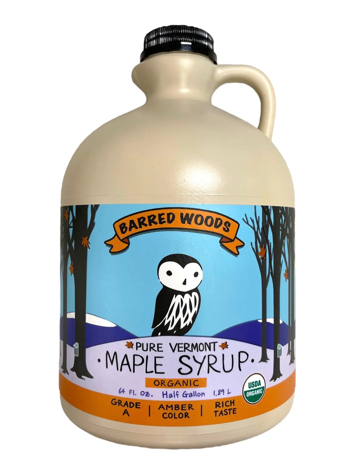 A half gallon jug of the best organic maple syrup available.