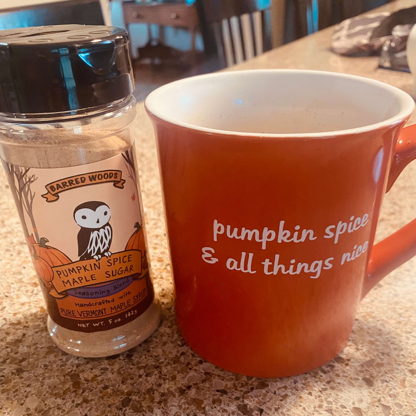 pumpkin pie spice made from maple sugar.