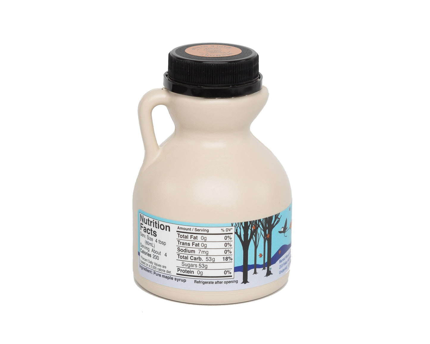 Pure Maple Syrup - 1/2 Pint Jug  - 8 ounces. All natural maple syrup.