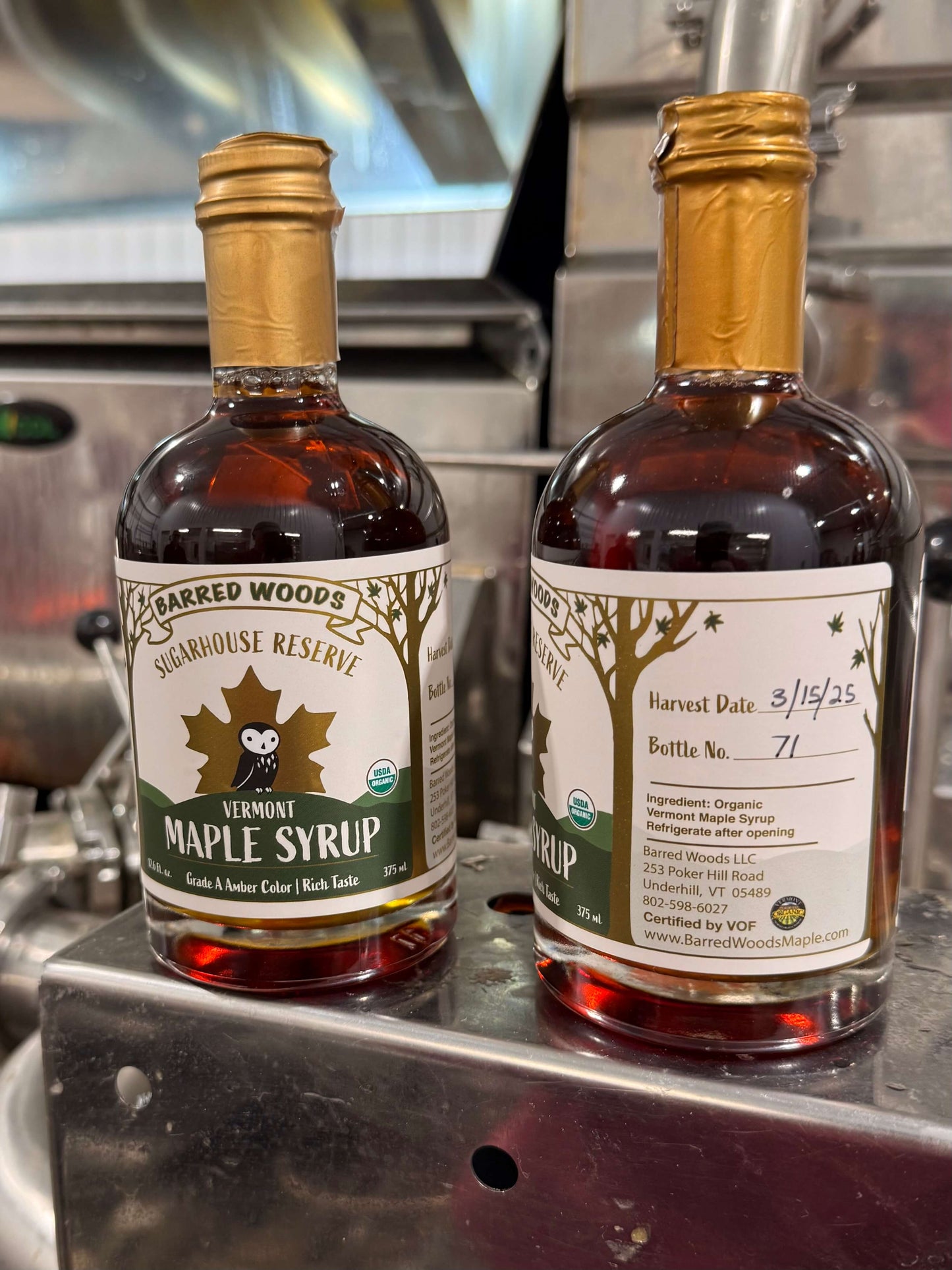 Fresh, 2025 Pure Organic Maple Syrup.   This is our best tasting maple syrup of the season.