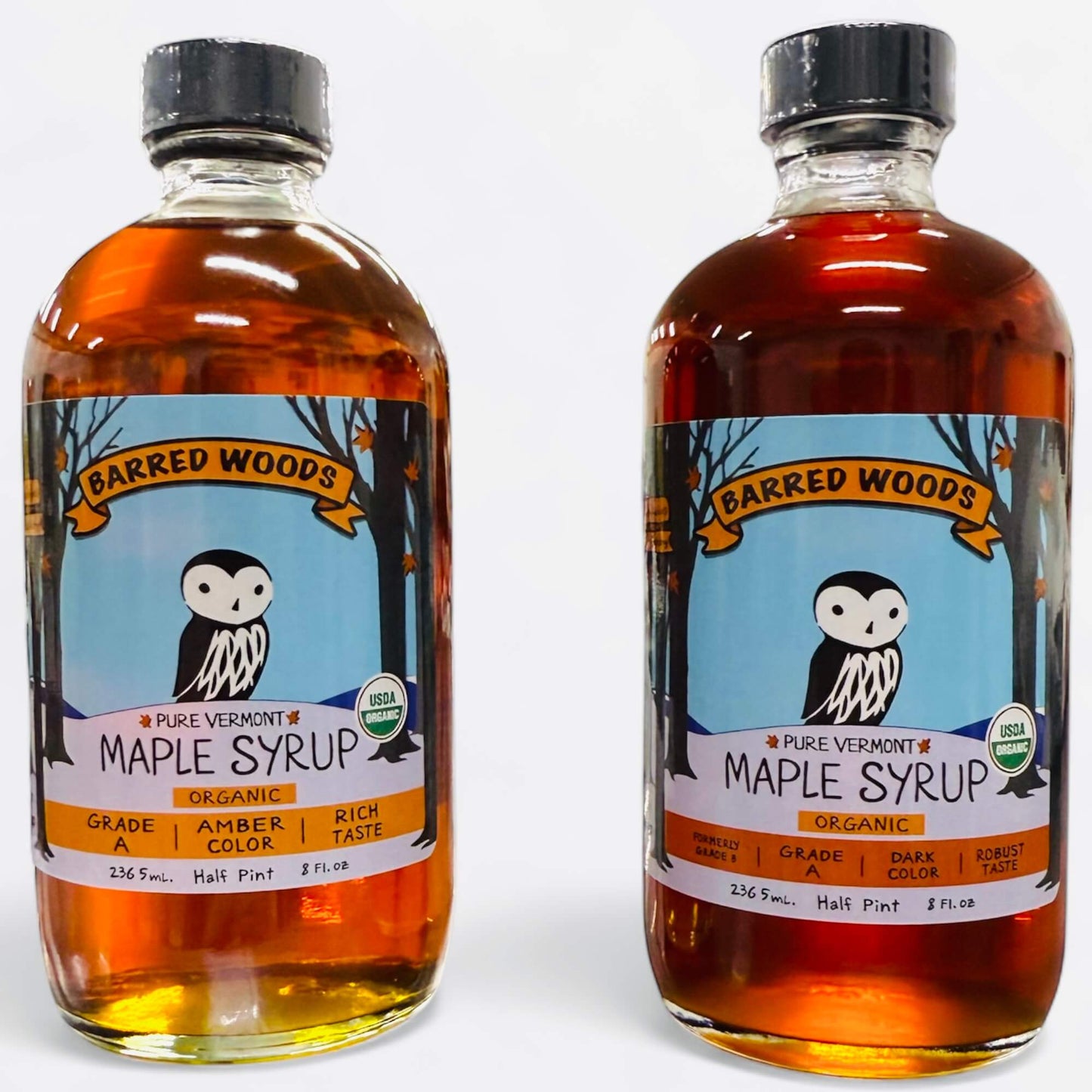 Two Bottles of the Best Tasting Maple Syrup available for sale.  