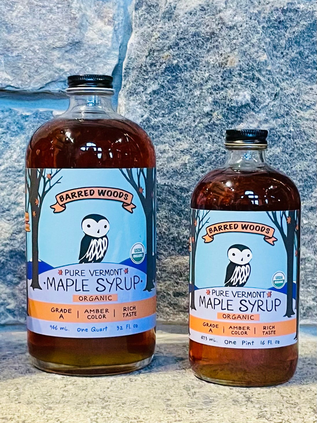 Best Tasting Maple Syrup in Clear Glass jars