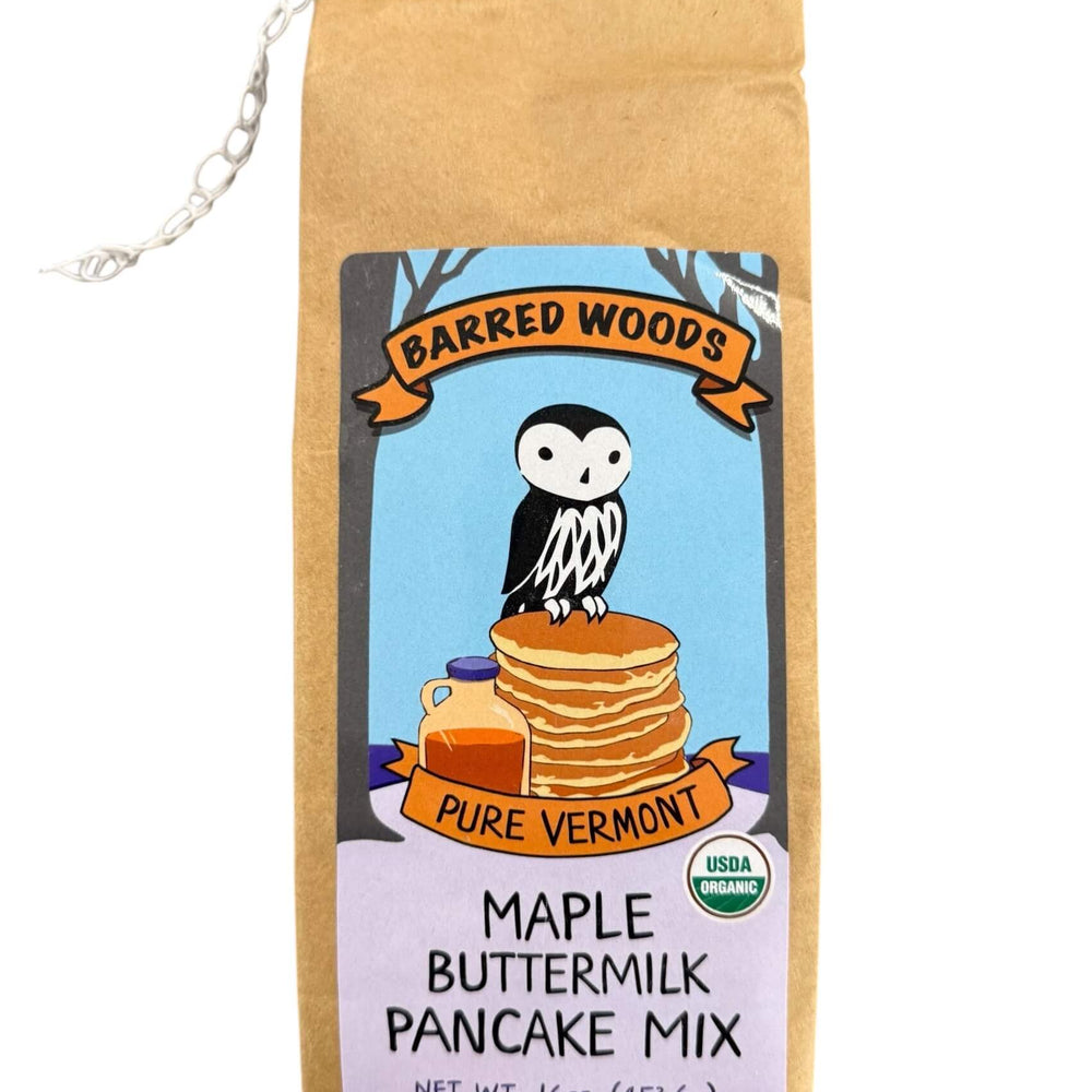 
                  
                    Bag of Barred Woods Organic Maple Buttermilk Pancake Mix. 
                  
                
