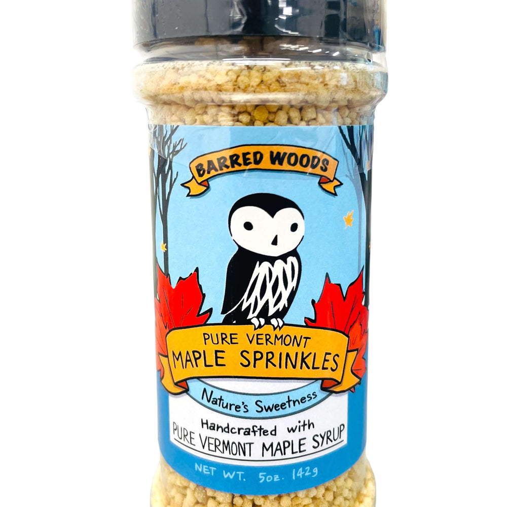 Pure vermont maple sugar sprinkles. These small maple pebbles provide a nice maple crunch