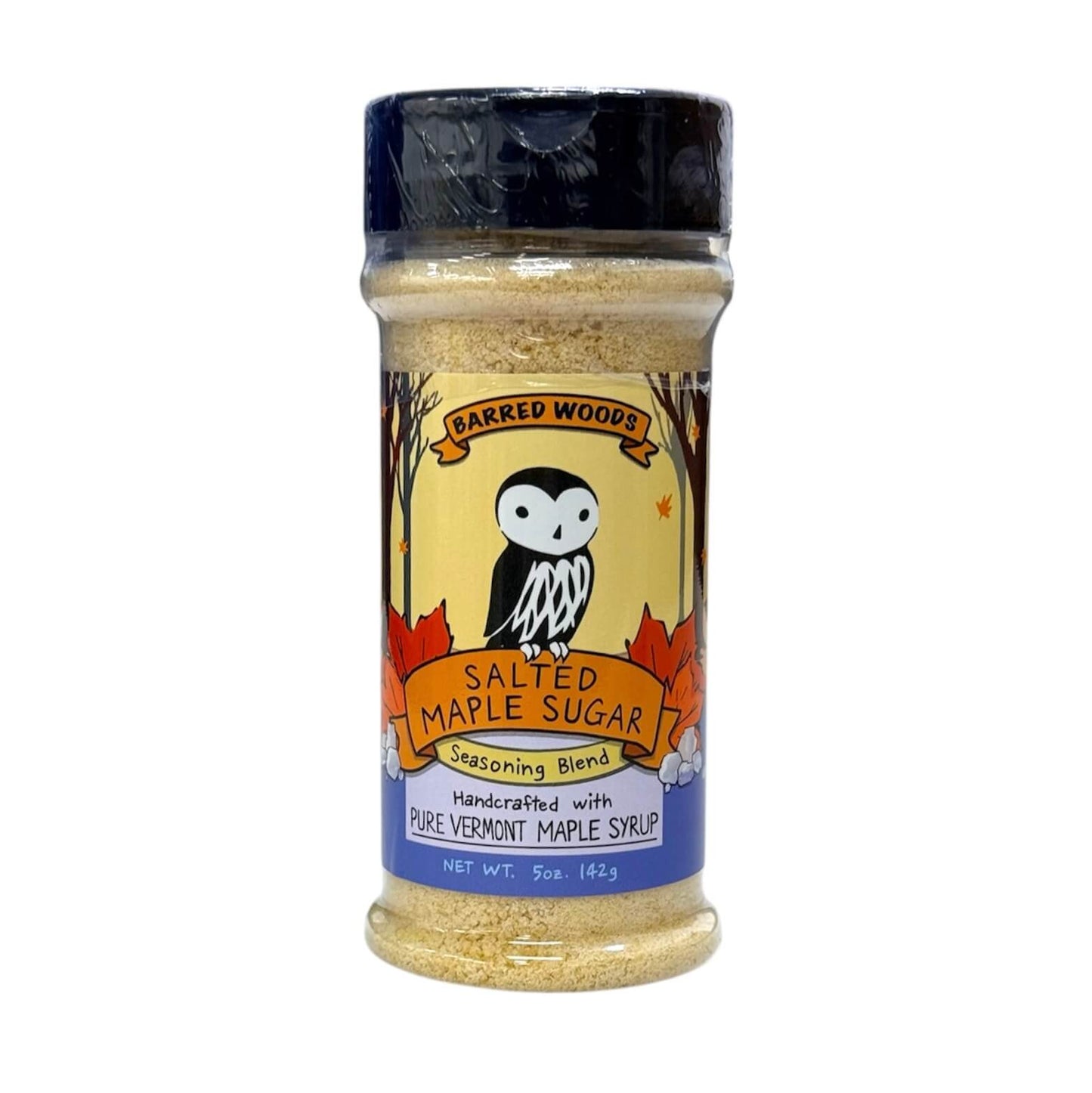 A jar of salted maple sugar perfect as a popcorn seasoning.  .