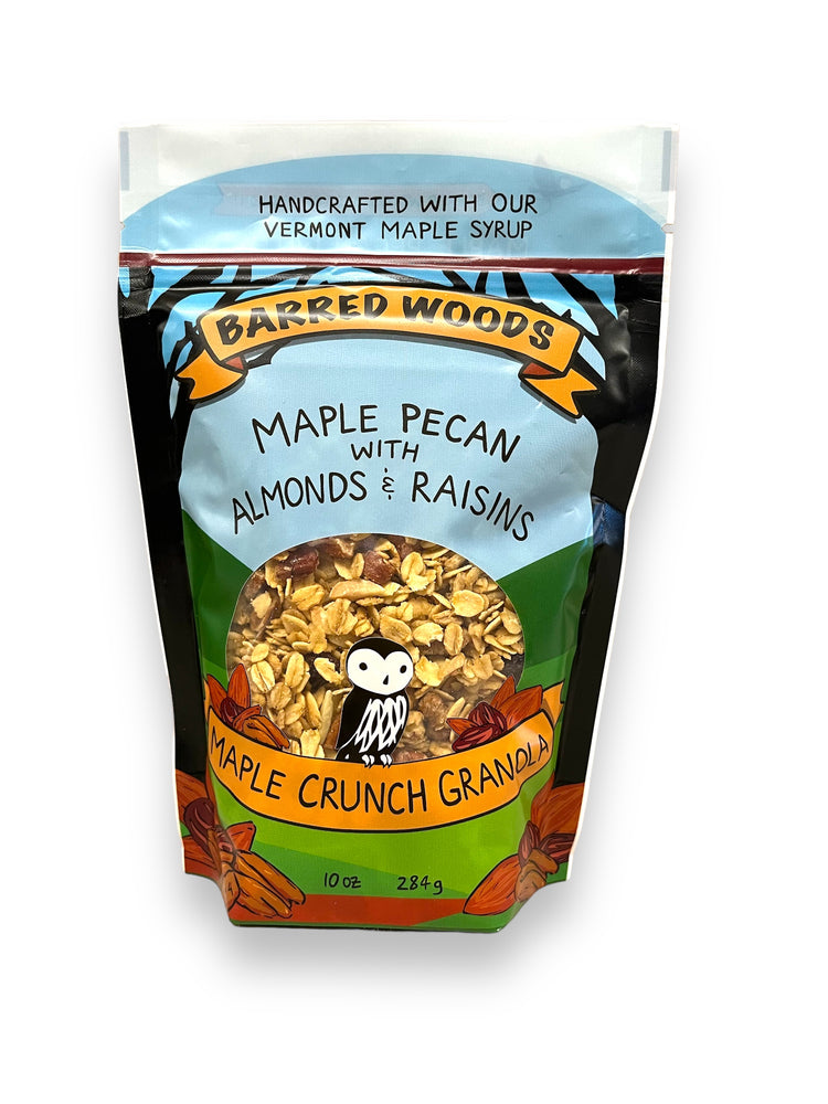 maple granola made with organic oats and sweetented on with our maple sugar and maple syrup