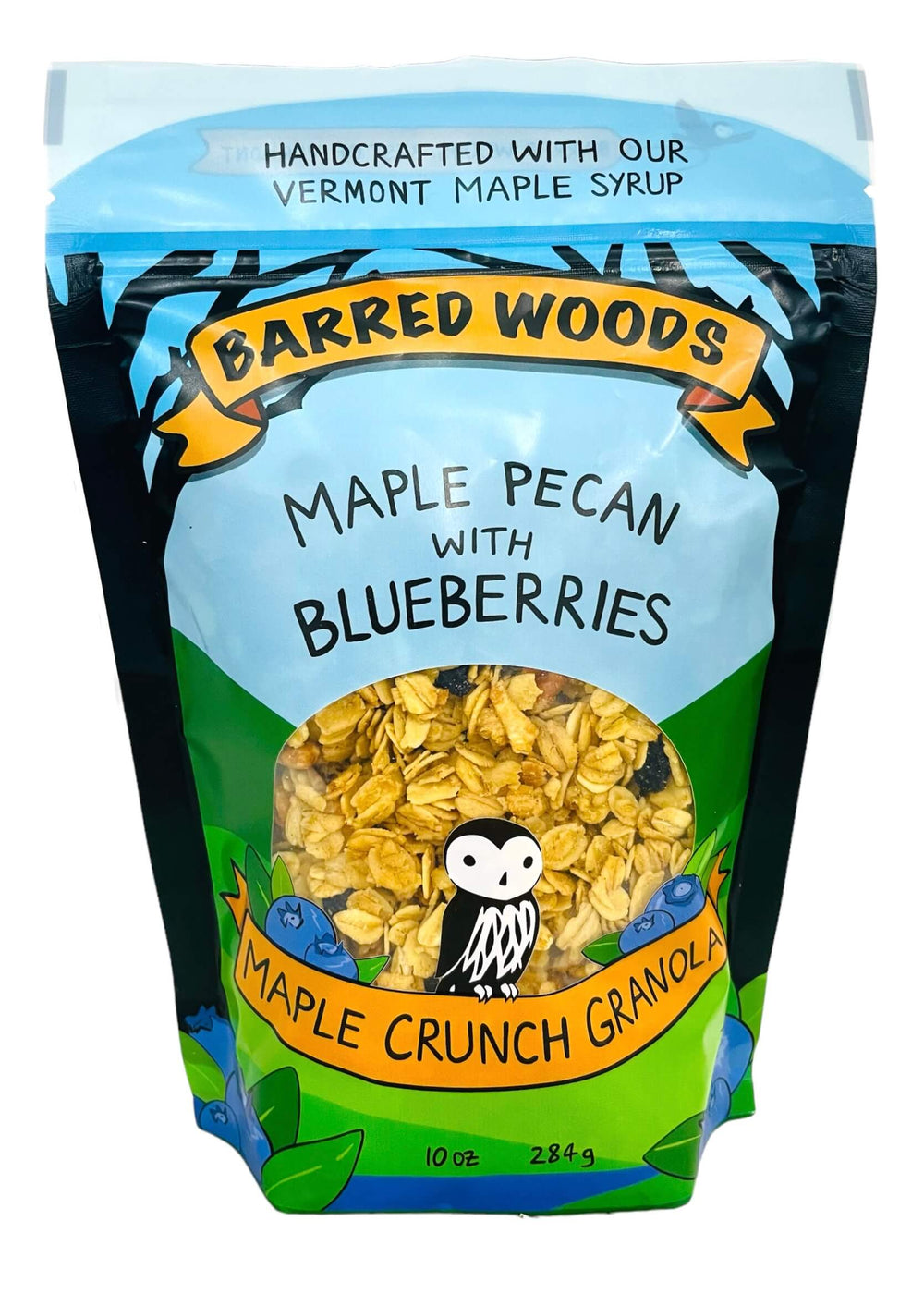 Vermont maple granola with blueberries.  Best tasting granola.