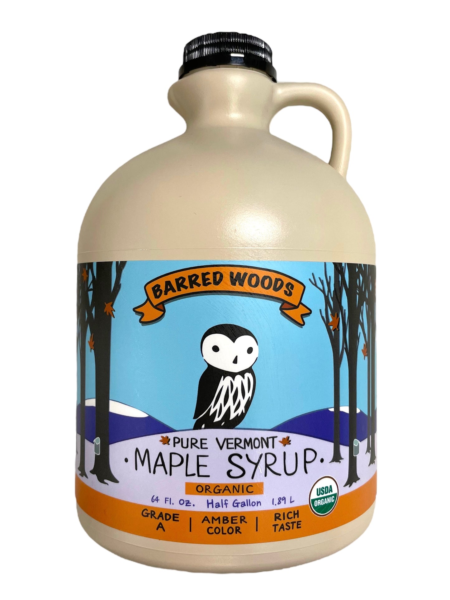 Pure Maple Syrup Vt Pure Organic Vermont Maple Syrup - Half Gallon Jug (64 ounces) – Barred ...