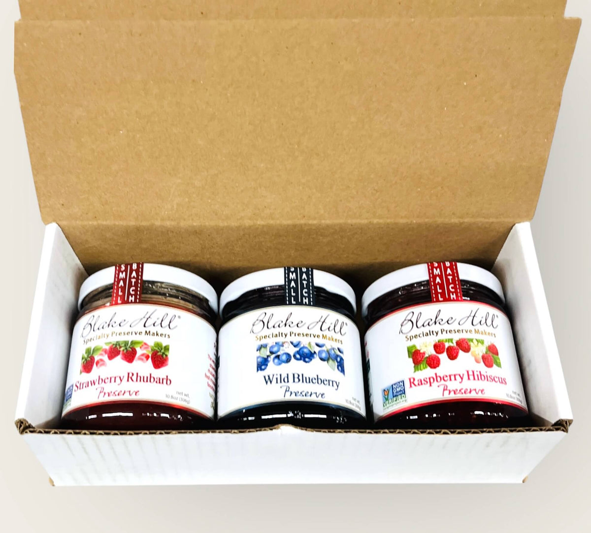 set of three jars of Blake Hill preserves