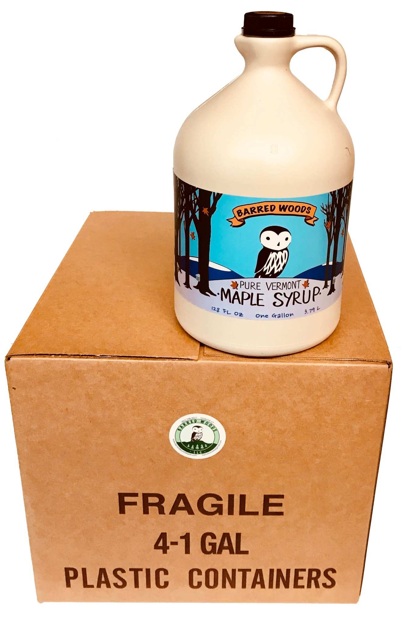Bulk maple syrup gallons. Case of 4 gallon jugs of pure Vermont maple syrup.