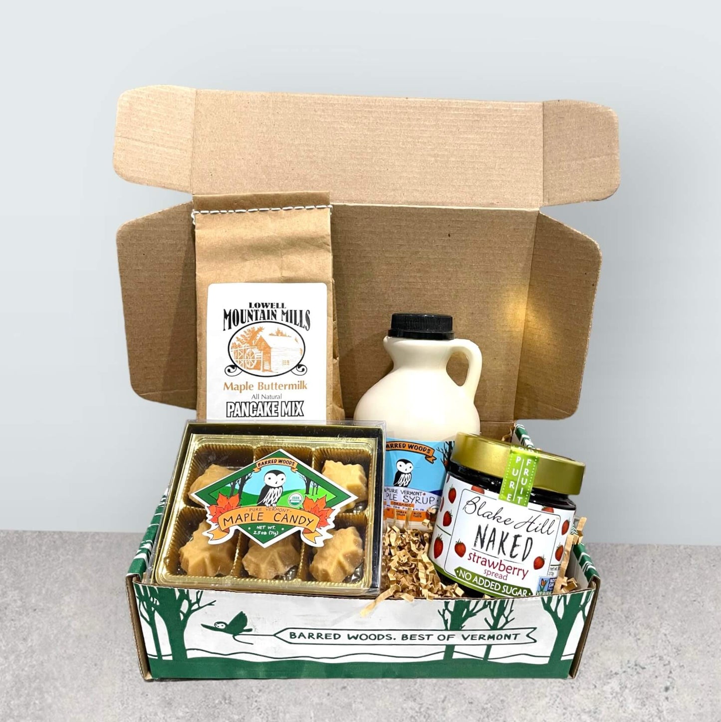 
                  
                    perfect Vermont gift box with strawberry jam
                  
                