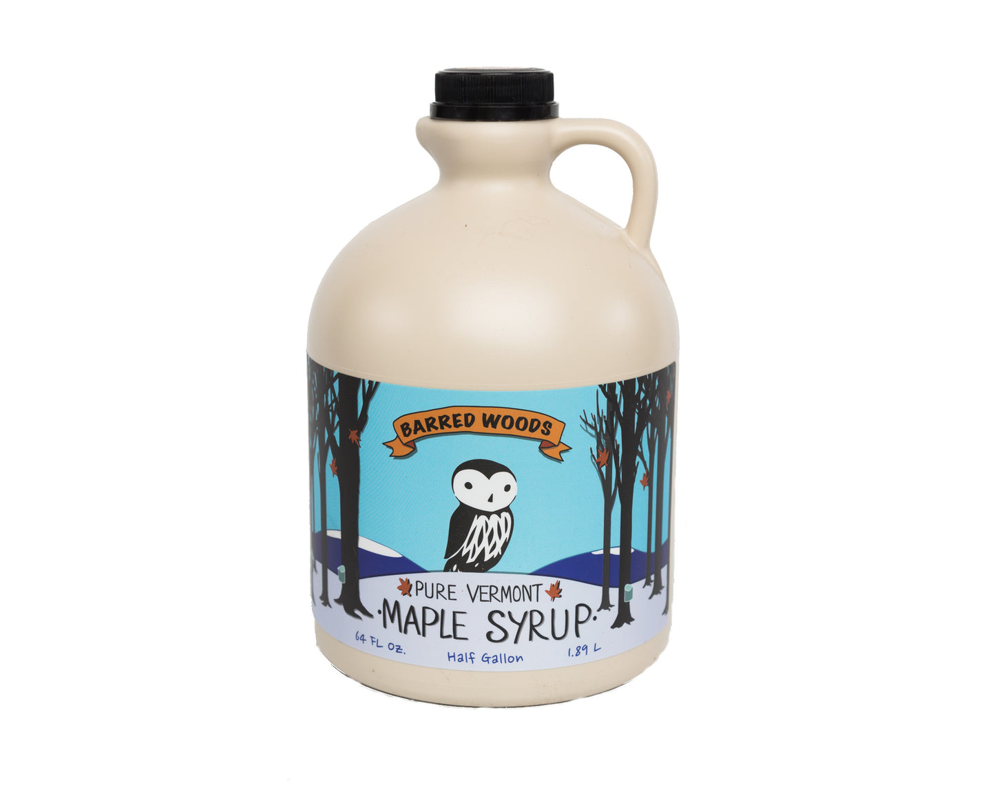 1/2 gallon vermont maple syrup for sale.  half gallon is the perfect size  to fit in your pantry