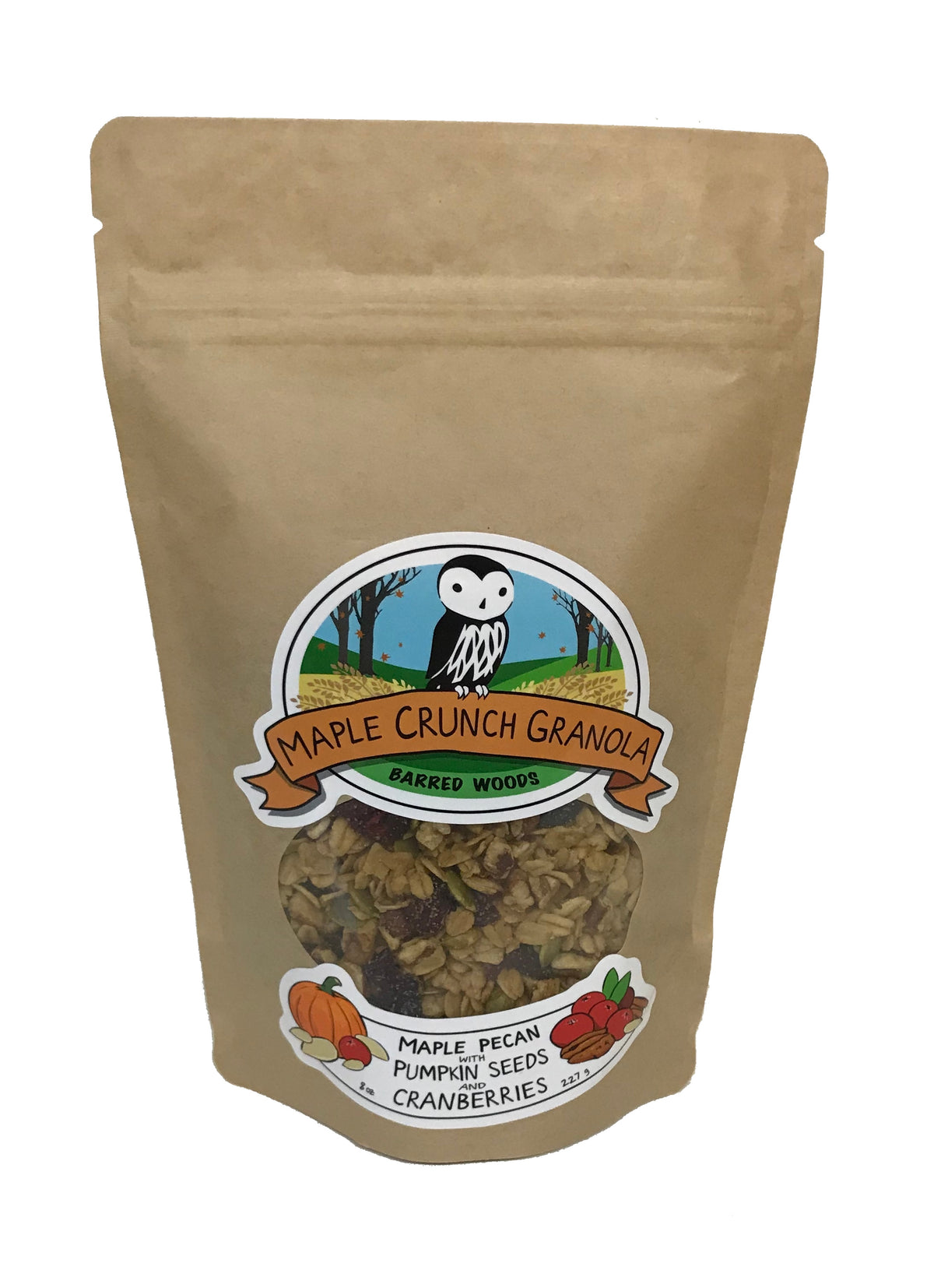 maple crunch granola with cranberry 