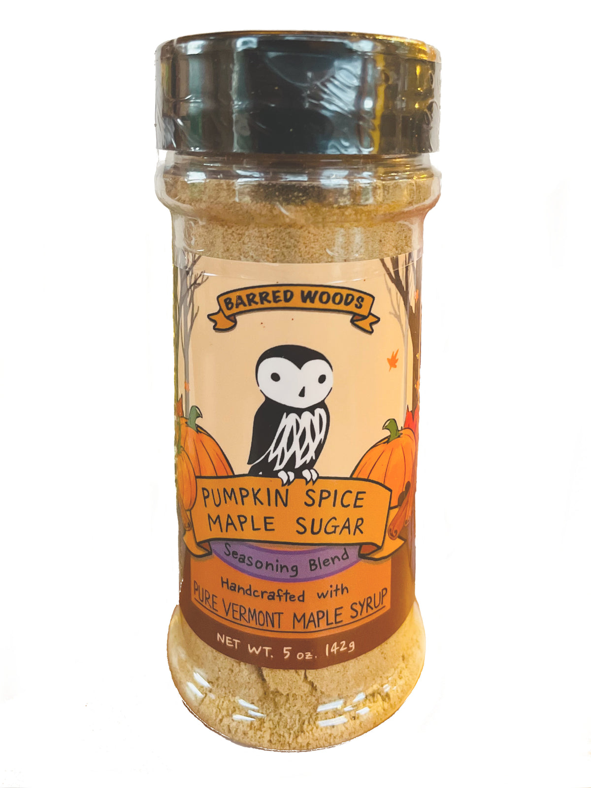 Pumpkin spice for sale.  Made with Bared Woods pure maple sugar.