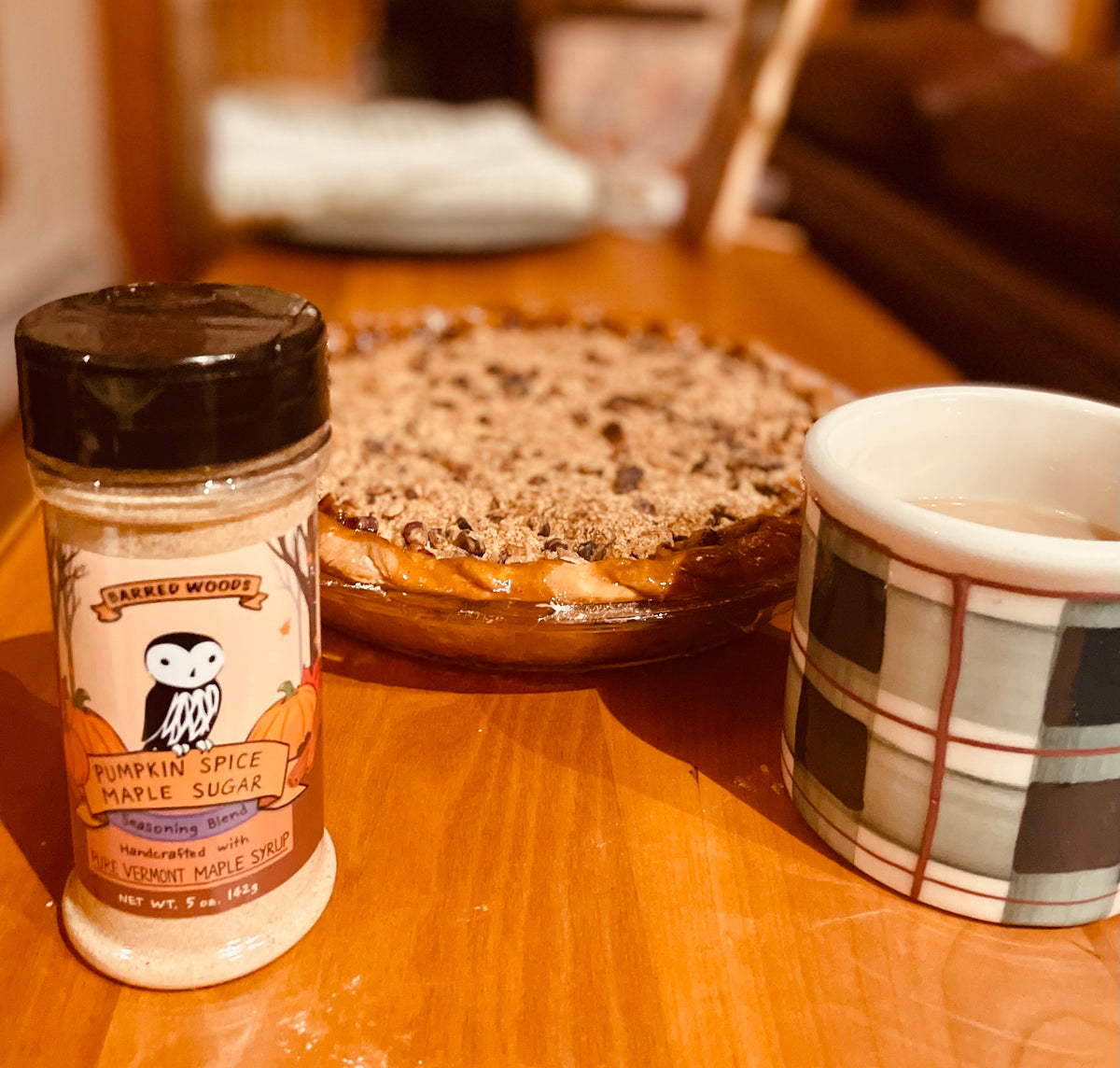 Vermont maple sugar and spice.  pumpkin pie spice made from real maple sugar
