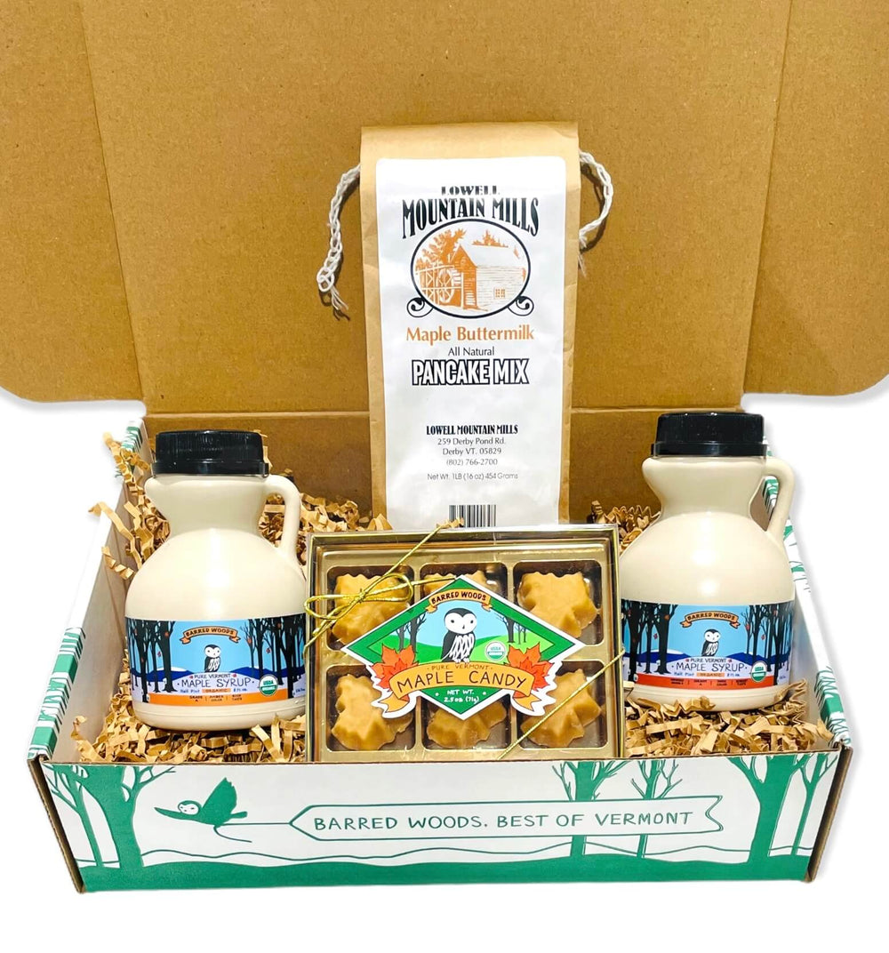 Vermont gift box with maple syrup