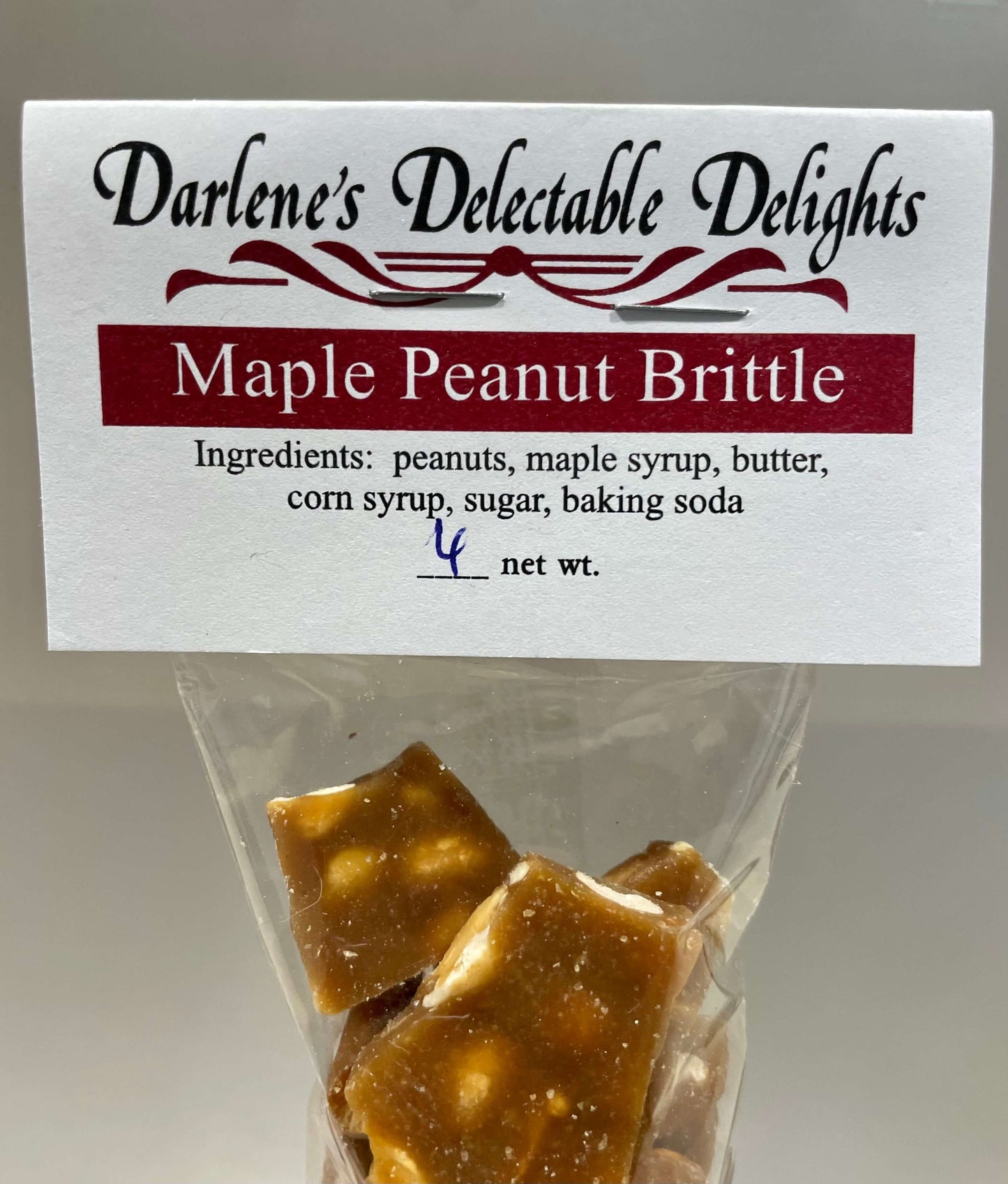 
                  
                    peanut brittle made with maple syrup
                  
                